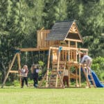 AXI Mitch play tower - Duży Plac Zabaw Drewniany Zjeżdżalnia Hustawki Ścianka Wspinaczkowa + Wieża - 003