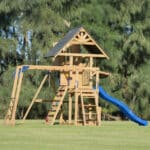 AXI Mitch play tower - Duży Plac Zabaw Drewniany Zjeżdżalnia Hustawki Ścianka Wspinaczkowa + Wieża - 004