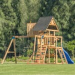AXI Mitch play tower - Duży Plac Zabaw Drewniany Zjeżdżalnia Hustawki Ścianka Wspinaczkowa + Wieża - 008