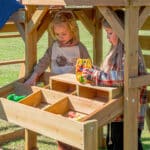 AXI Mitch play tower - Duży Plac Zabaw Drewniany Zjeżdżalnia Hustawki Ścianka Wspinaczkowa + Wieża - 010