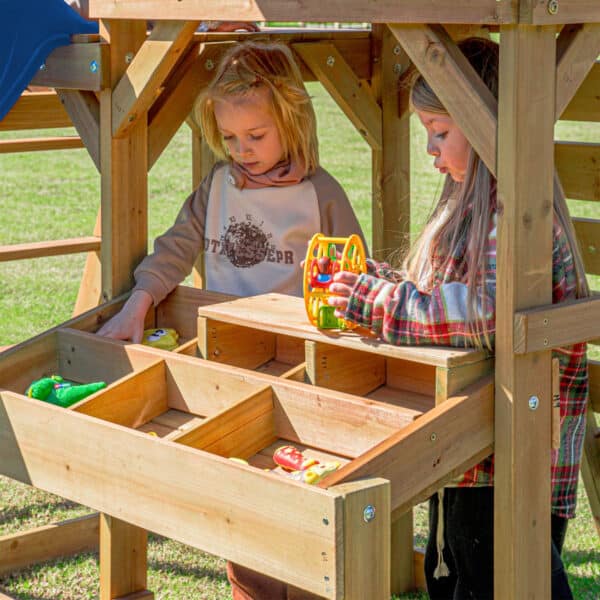 AXI Mitch play tower - Duży Plac Zabaw Drewniany Zjeżdżalnia Hustawki Ścianka Wspinaczkowa + Wieża - 010