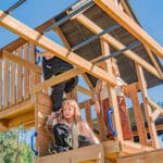 AXI Mitch play tower - Duży Plac Zabaw Drewniany Zjeżdżalnia Hustawki Ścianka Wspinaczkowa + Wieża - 011