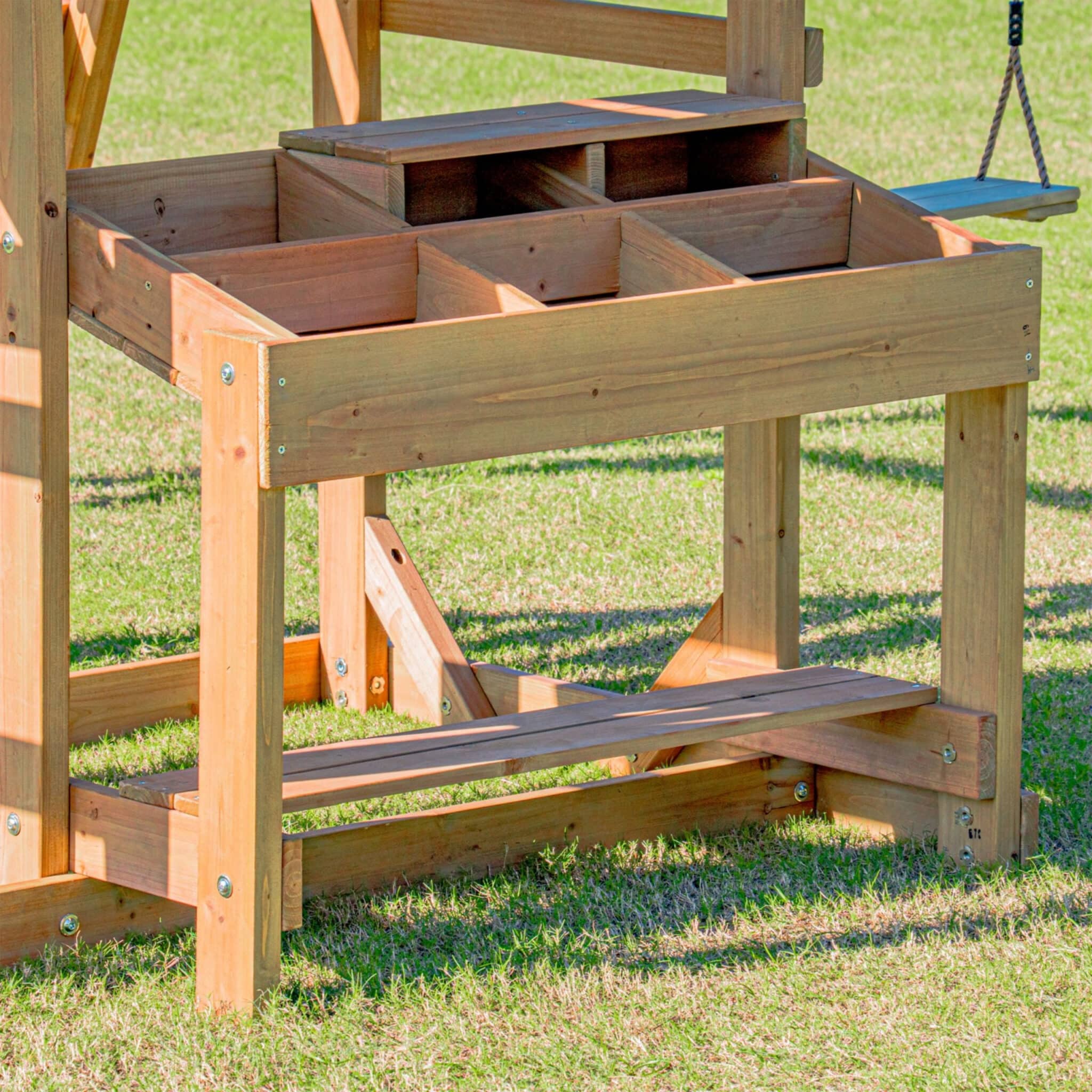 AXI Mitch play tower - Duży Plac Zabaw Drewniany Zjeżdżalnia Hustawki Ścianka Wspinaczkowa + Wieża - 014