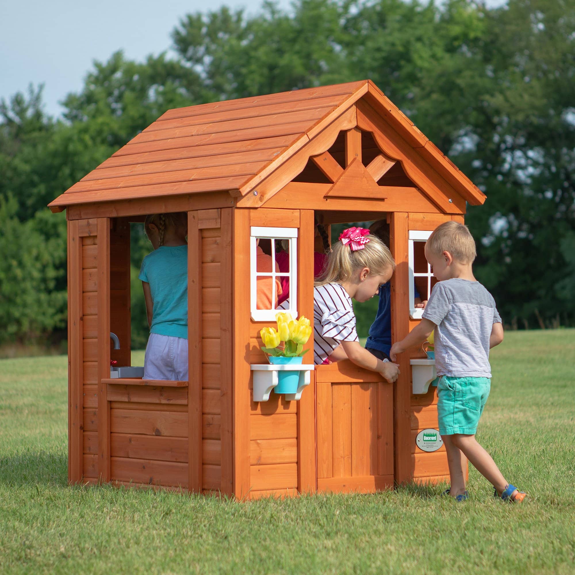BACKYARD DISCOVERY Drewniany Domek Ogrodowy dla Dzieci Timberlake - 002
