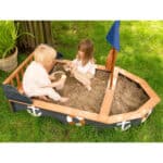AXI Drewniana Piaskownica Statek Piracki Doris ze Schowkiem + Pokrowiec 153 cm - 009