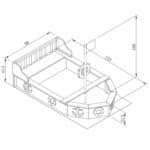 AXI Drewniana Piaskownica Statek Piracki Doris ze Schowkiem + Pokrowiec 153 cm - 016