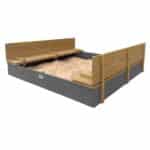 AXI Piaskownica XXL Ella 150x150 z Ławeczkami Szara - 001