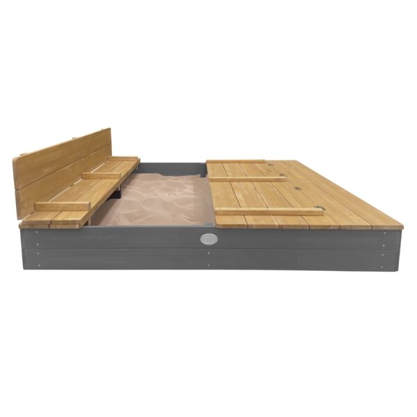 AXI Piaskownica XXL Ella 150x150 z Ławeczkami Szara - 002