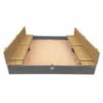 AXI Piaskownica XXL Ella 150x150 z Ławeczkami Szara - 003