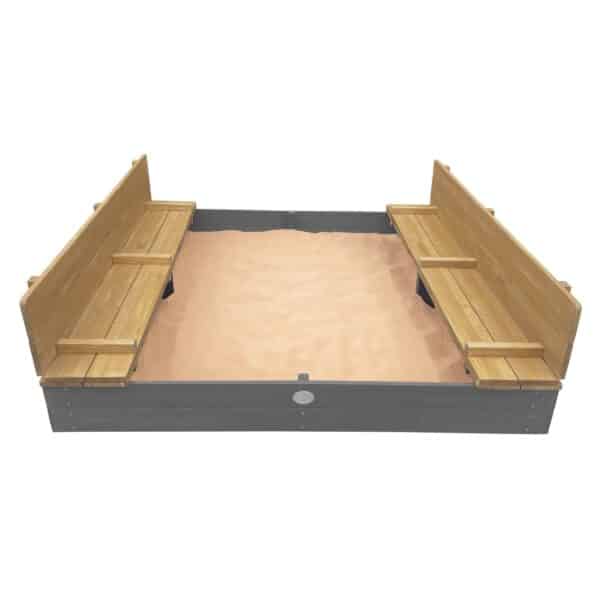 AXI Piaskownica XXL Ella 150x150 z Ławeczkami Szara - 003