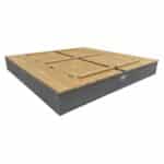 AXI Piaskownica XXL Ella 150x150 z Ławeczkami Szara - 004
