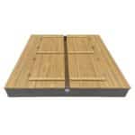 AXI Piaskownica XXL Ella 150x150 z Ławeczkami Szara - 005