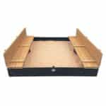 AXI Piaskownica XXL Ella 150 x 150 z Ławeczkami Antracyt - 002