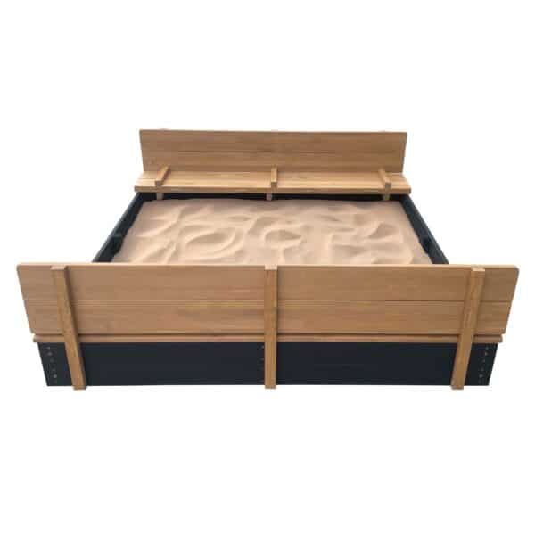 AXI Piaskownica XXL Ella 150 x 150 z Ławeczkami Antracyt - 004