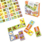 VIGA Edukacyjne Klocki Domino Drewniane gra Farma 28 elementów Montessori - 002