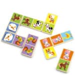 VIGA Edukacyjne Klocki Domino Drewniane gra Farma 28 elementów Montessori - 003