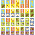 VIGA Edukacyjne Klocki Domino Drewniane gra Farma 28 elementów Montessori - 004