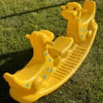 WOOPIE Bujak Wieloosobowy Dino Huśtawka Równoważna Żółta - 006