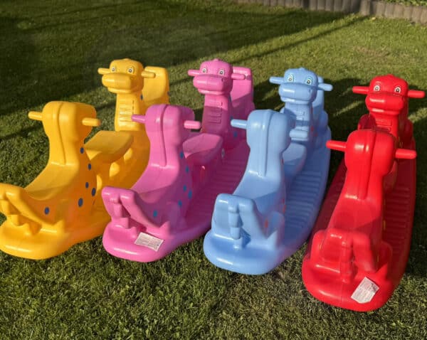 WOOPIE Bujak Wieloosobowy Dino Huśtawka Równoważna Żółta - 008