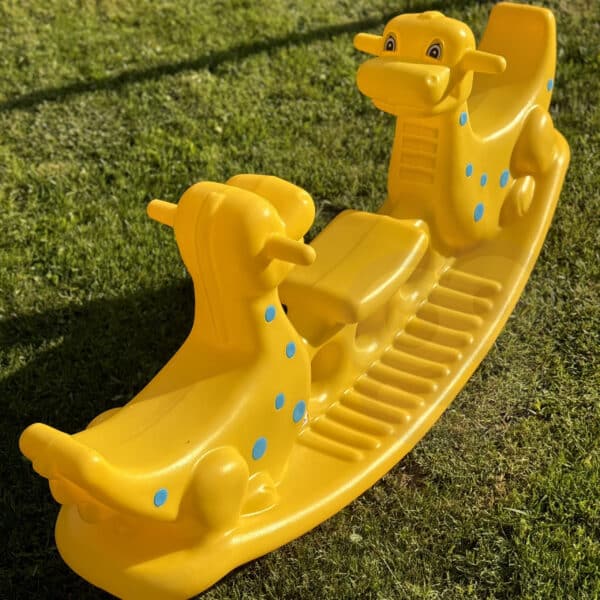 WOOPIE Bujak Wieloosobowy Dino Huśtawka Równoważna Żółta - 016