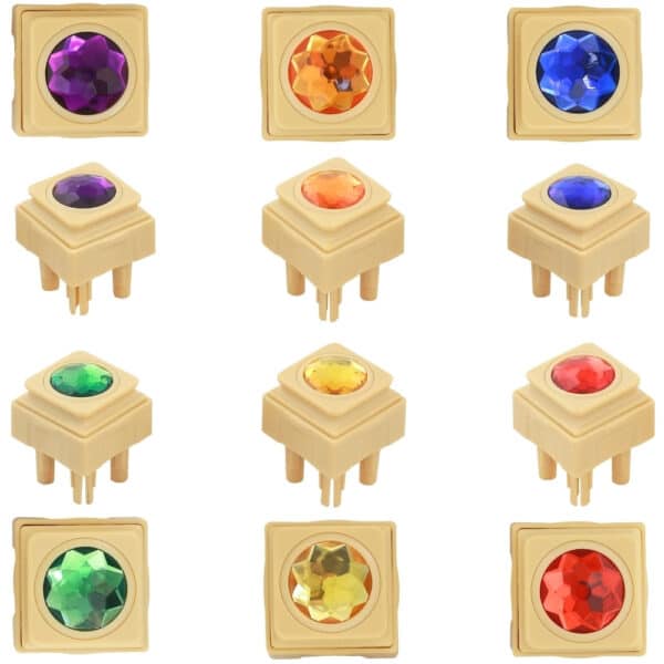 MASTERKIDZ Akrylowe Kolorowe Diamenciki Do Tablicy Naukowej STEM 72 Sztuki - 001