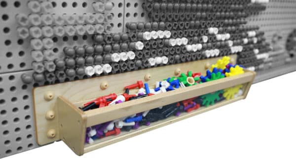 MASTERKIDZ Drewniany Pojemniczek Przezroczysta Ścianka 80 cm do Tablic Naukowo-Kreatywnych STEM - 002