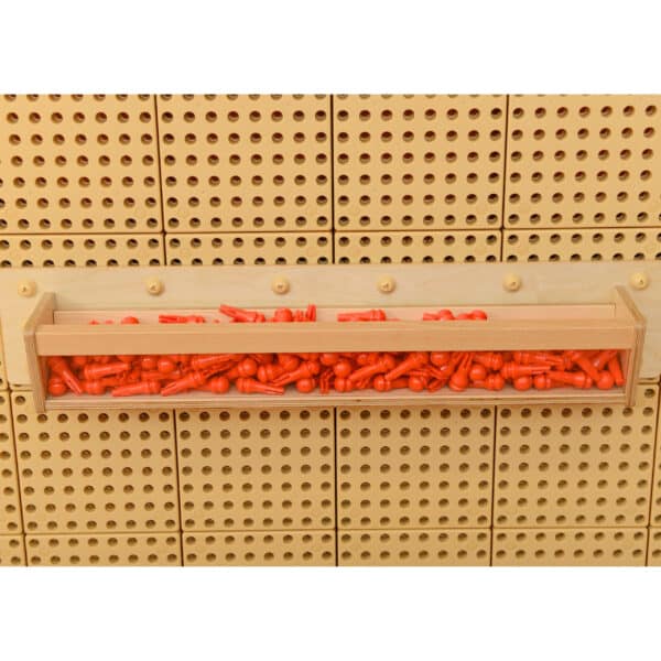 MASTERKIDZ Drewniany Pojemniczek Przezroczysta Ścianka 80 cm do Tablic Naukowo-Kreatywnych STEM - 005