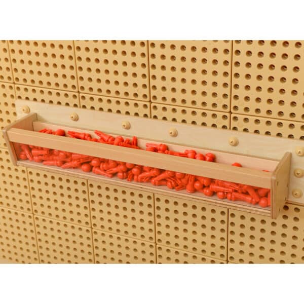 MASTERKIDZ Drewniany Pojemniczek Przezroczysta Ścianka 80 cm do Tablic Naukowo-Kreatywnych STEM - 007