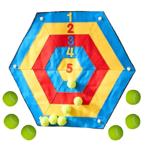 MASTERKIDZ Sześciokątna Tarcza Na Rzepy Rzut Do Celu Do Tablicy STEM - 001
