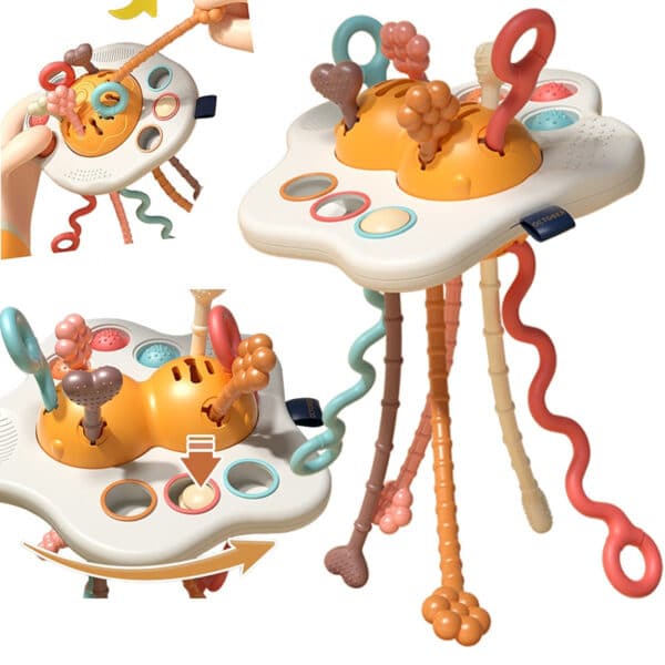 WOOPIE BABY Zabawka Sensoryczna Montessori Gryzak Grzechotka Wielofunkcyjny UFO - 001
