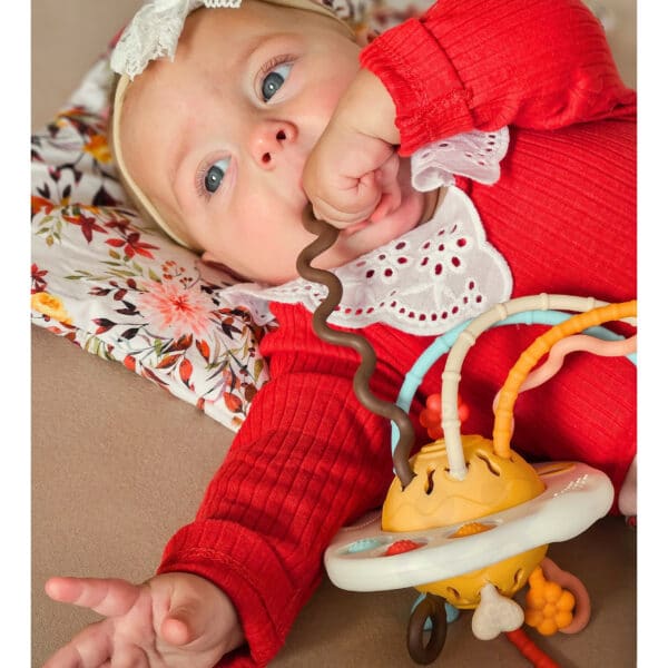 WOOPIE BABY Zabawka Sensoryczna Montessori Gryzak Grzechotka Wielofunkcyjny UFO - 004