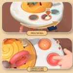 WOOPIE BABY Zabawka Sensoryczna Montessori Gryzak Grzechotka Wielofunkcyjny UFO - 008