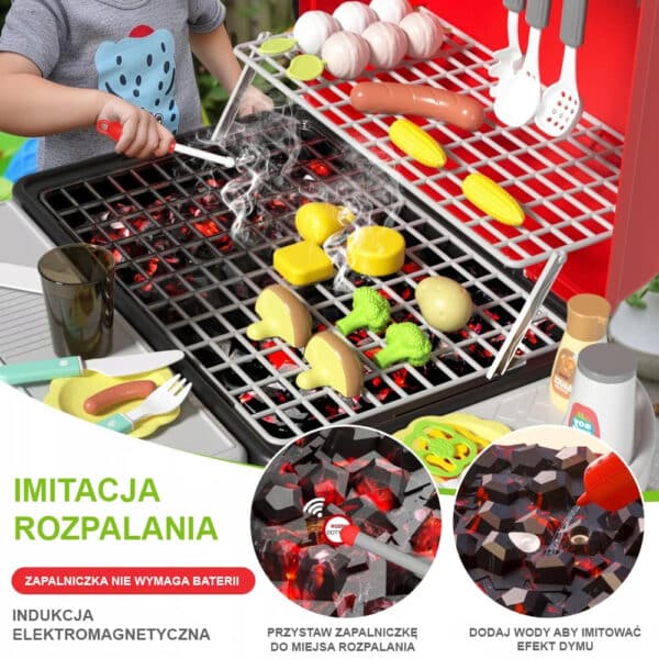 WOOPIE Grill Barbecue Kuchnia Ogrodowa Interaktywna Para LED Zestaw XL 41 el. - 009