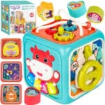 WOOPIE BABY Interaktywna Kostka Sensoryczna Edukacyjna Montessori Sorter 6w1 - 001