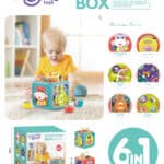WOOPIE BABY Interaktywna Kostka Sensoryczna Edukacyjna Montessori Sorter 6w1 - 009