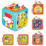 WOOPIE BABY Interaktywna Kostka Sensoryczna Edukacyjna Montessori Sorter 6w1 - 011
