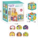 WOOPIE BABY Interaktywna Kostka Sensoryczna Edukacyjna Montessori Sorter 6w1 - 013