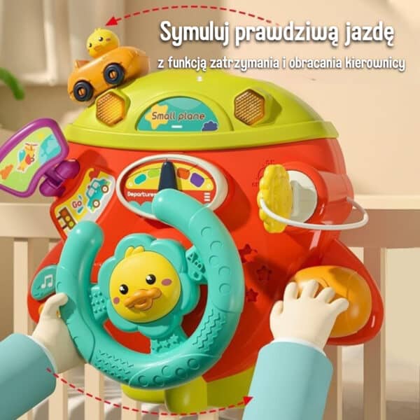WOOPIE BABY Interaktywna Kierownica Samolot Pojazd na Łózeczko Wózek Efekty 18m+ - 002