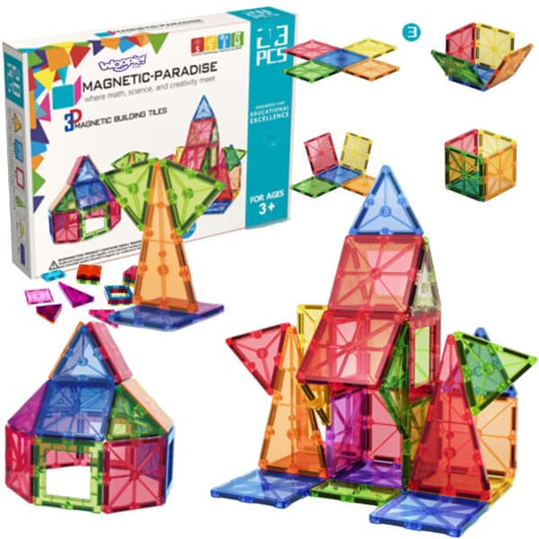 WOOPIE Magnetyczne Klocki Konstrukcyjne Montessori 3D - 001