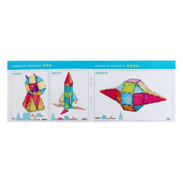 WOOPIE Magnetyczne Klocki Konstrukcyjne Montessori 3D - 013