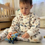 WOOPIE Zestaw Dinozaury do Skręcania 3 szt. Zestaw Konstrukcyjny w Pudełku + Wiertarka i Śrubokręt - 002