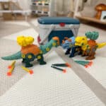 WOOPIE Zestaw Dinozaury do Skręcania 3 szt. Zestaw Konstrukcyjny w Pudełku + Wiertarka i Śrubokręt - 003