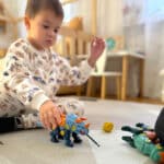WOOPIE Zestaw Dinozaury do Skręcania 3 szt. Zestaw Konstrukcyjny w Pudełku + Wiertarka i Śrubokręt - 006