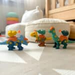 WOOPIE Zestaw Dinozaury do Skręcania 3 szt. Zestaw Konstrukcyjny w Pudełku + Wiertarka i Śrubokręt - 008