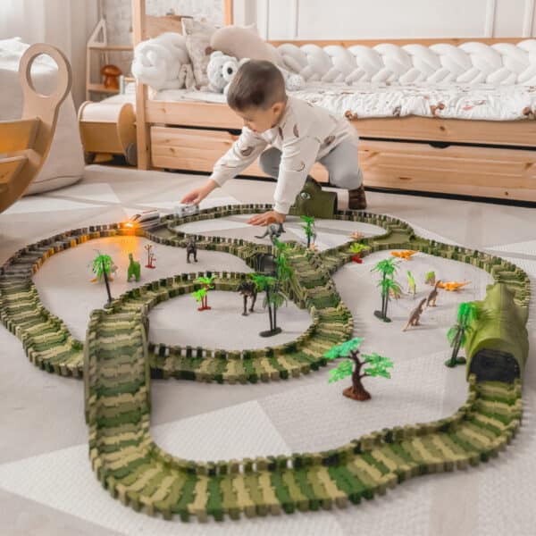 WOOPIE Tor Samochodowy XXL Dinozaury 240 el. - 002