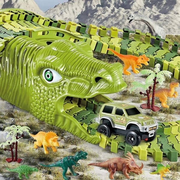 WOOPIE Tor Samochodowy XXL Dinozaury 240 el. - 006