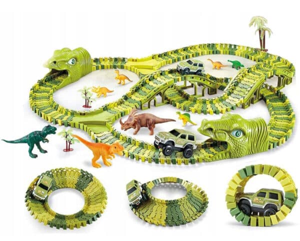 WOOPIE Tor Samochodowy XXL Dinozaury 240 el. - 009