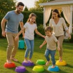 WOOPIE Kamienie Balansujące Świecące Sensoryczne Trening Równowagi 6 szt - 002