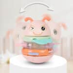 WOOPIE Baby Wańka Wstańka Zabawka Sensoryczna 2w1 Grzechotka Gryzak Różowa - 003