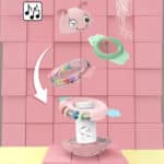 WOOPIE Baby Wańka Wstańka Zabawka Sensoryczna 2w1 Grzechotka Gryzak Różowa - 007